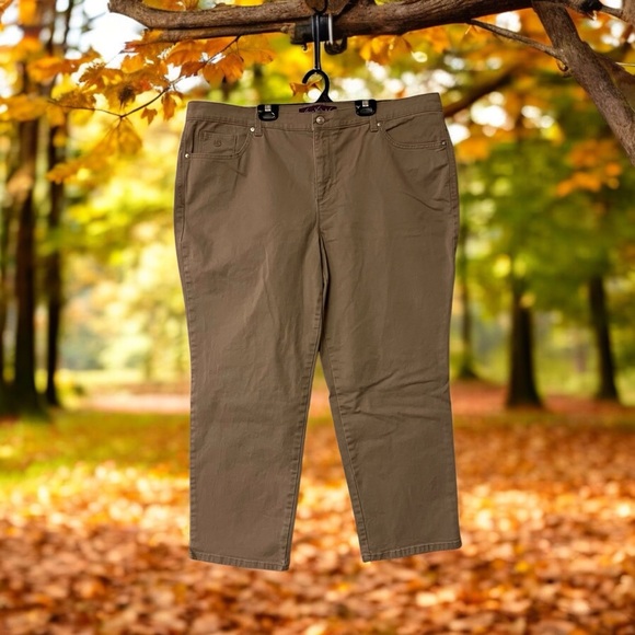 Gloria Vanderbilt Amanda Taupe Jeans - Picture 4 of 11